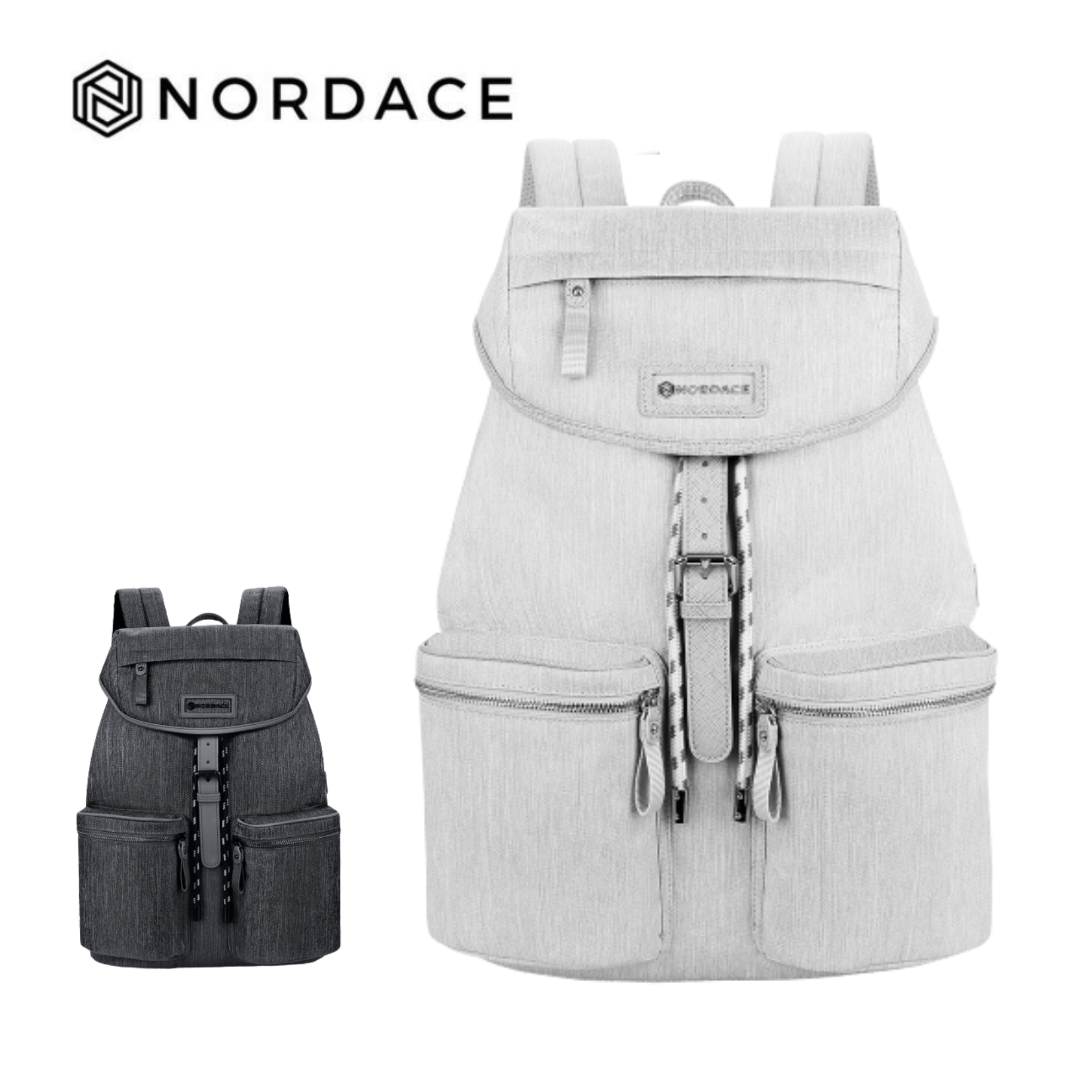Nordace Comino灰色日用優閒背包 後背包 提供筆記本電腦隔間 防潑水面料 USB充電孔 大容量 旅行包