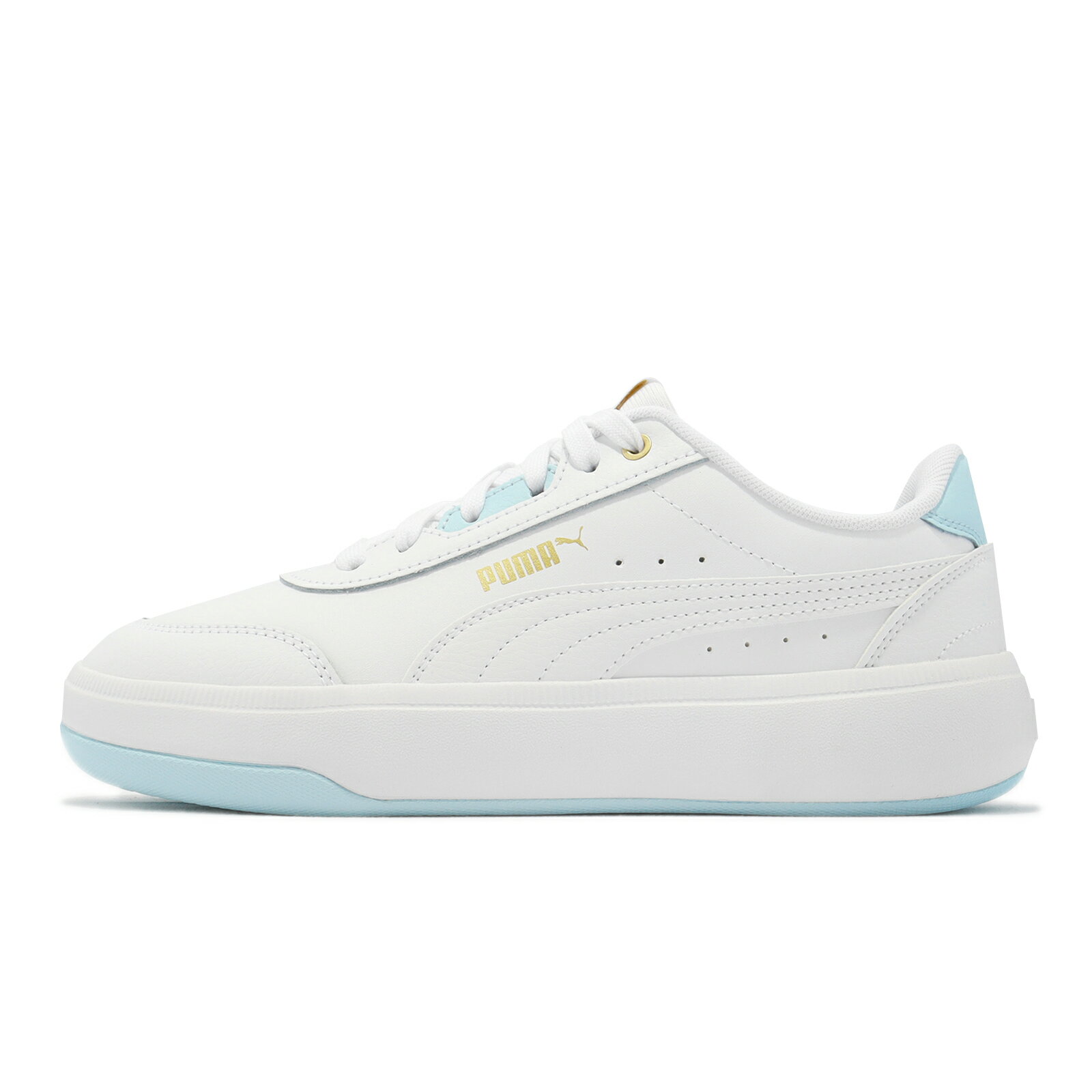 Puma 休閒鞋 Tori 女鞋 白 天空藍 厚底 增高 皮革 小白鞋 橡膠大底 38302607