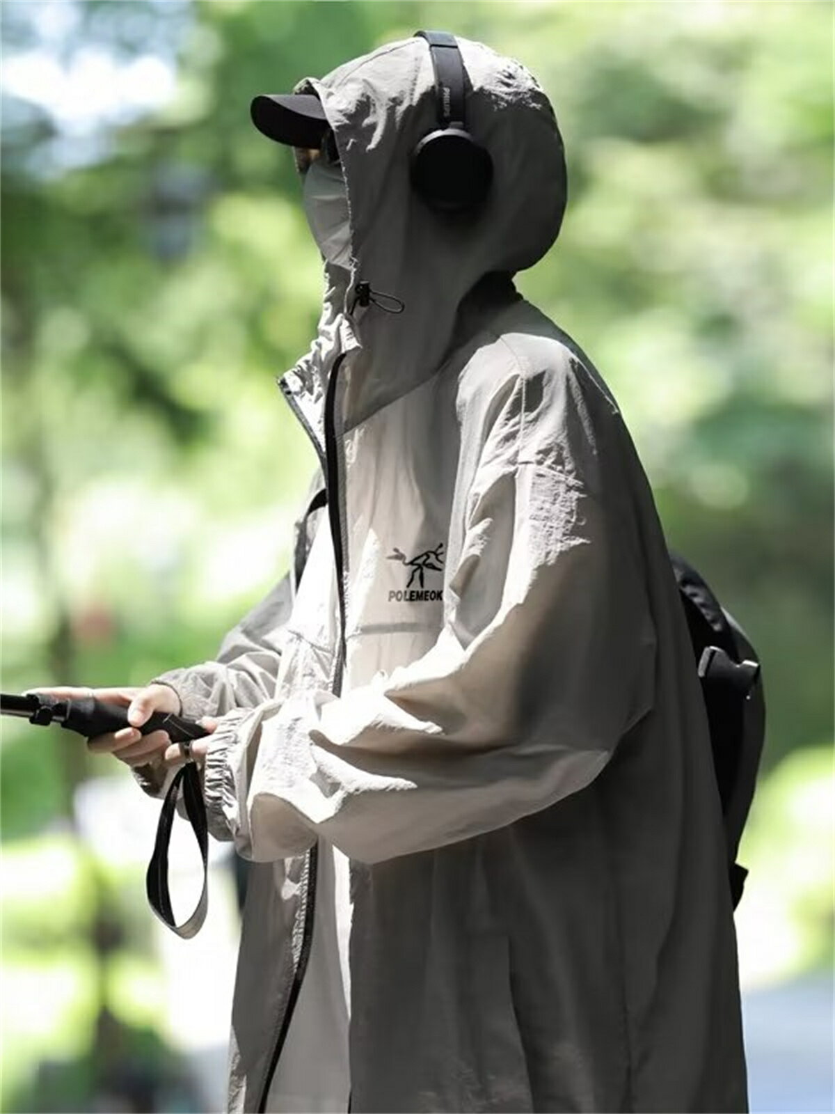 冰絲防曬衣男寬松夏季輕薄款透氣防紫外線山系戶外釣魚防曬服外套