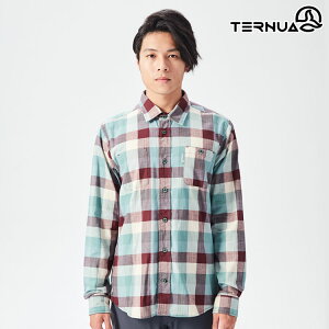 TERNUA 男 Natureshell 棉質格紋長袖襯衫 1481295 TRYON / 城市綠洲 (觸感柔軟 透氣 快乾)