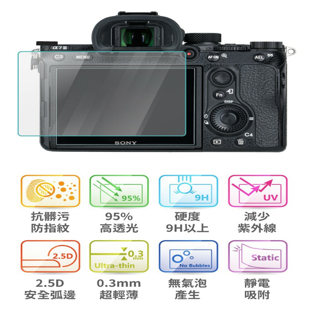 又敗家JJC佳能Canon副廠9H鋼化玻璃螢幕保護貼GSP-G7XM3(95%透光率;防刮花&指紋)保護膜適R8 R50 G7XIII 850D M200相機