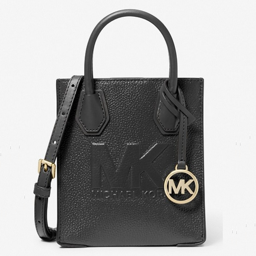 MICHAEL KORS 鵝卵石紋小款風琴包 琴譜包 手提斜背兩用包 真皮皮革 手提包 M70970 黑色MK(現貨)▶指定Outlet商品5折起☆現貨【送禮首選★APP下單點數4倍送】