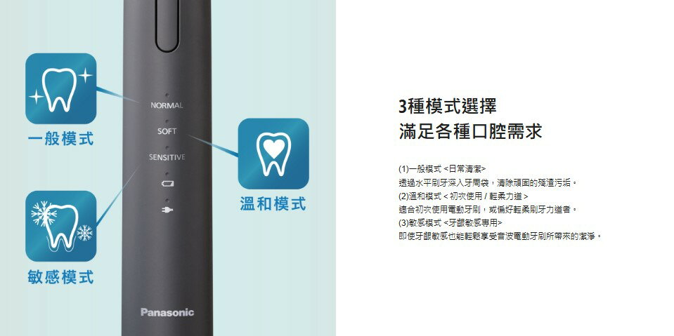 【Panasonic/國際牌】 日本製造 水平音波電動牙刷 EW-DA48-A 5