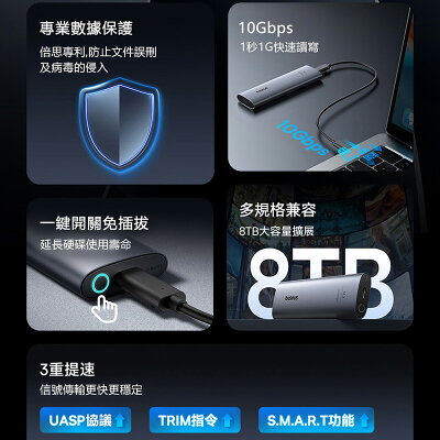 Baseus倍思 樂享系列SSD硬碟盒BSOH194 M.2單協議【APP享6%回饋】