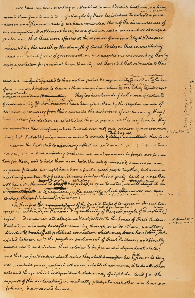 what is the thesis in the declaration of independence