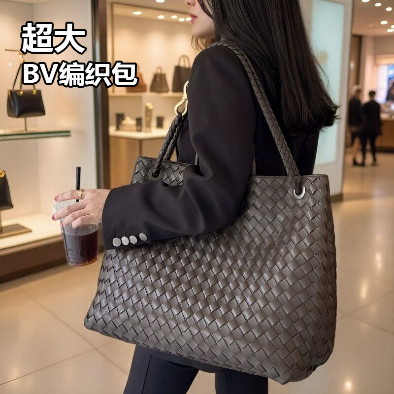 bv編織包超大號b家托特包休閒旅行大容量小眾手提包磁扣單肩包女
