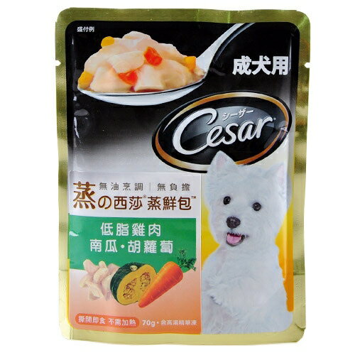 <br/><br/>  西莎-蒸鮮包成犬低脂雞肉與蔬菜 6入裝420g【愛買】<br/><br/>