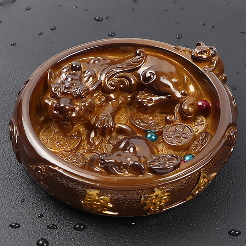 茶寵/茶盤飾品 變色茶寵擺件精品聚寶盆茶寵物可養招財貔貅茶台牛氣沖天茶玩茶寵【MJ19328】