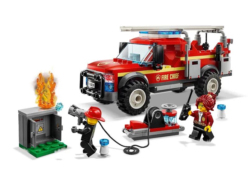 lego fire chief response truck