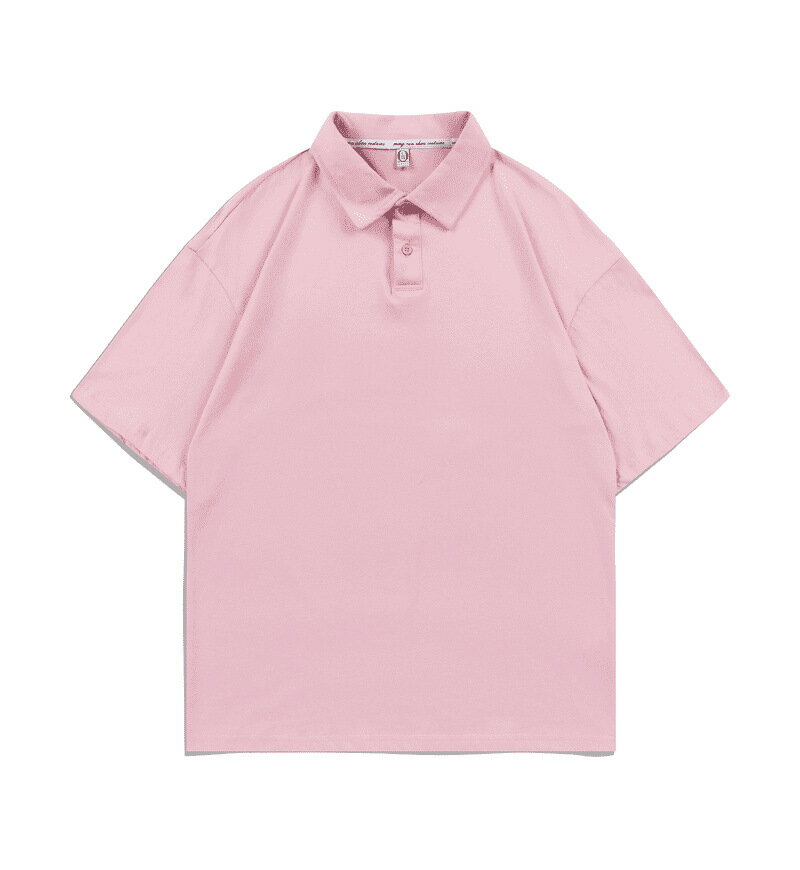 【喜挖】200g春夏潮牌考拉貼標純棉POLO衫短袖男女款寬鬆翻領T恤潮流百搭 0