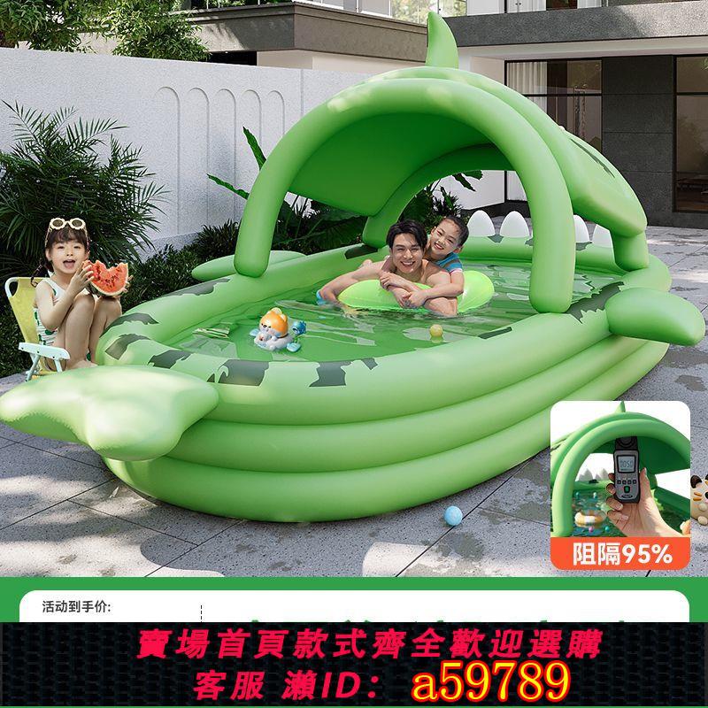 【臺灣公司 可打統編】遮陽蓬游泳池大型兒童家用充氣泳池成人戶外庭院寶寶玩戲水池室外