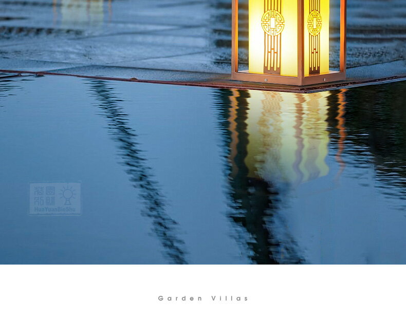 太陽能柱頭燈戶外防水圍墻燈大門燈室外花園別墅新中式庭院草坪燈 6