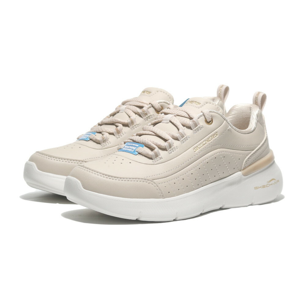 【滿千折百】SKECHERS 休閒鞋 SKECH-AIR 奶茶 皮革 健走鞋 女 150373NTGD