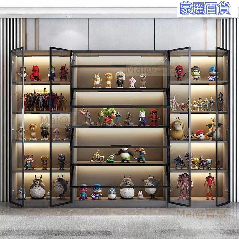 開立發票 免運透明展示櫃 玻璃展示櫃 公仔櫃 模型櫃 收納櫃 置物櫃 輕奢手辦展示櫃動漫樂高防塵玻璃儲物櫃透明展示櫃樂高展示櫃大號
