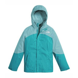 美國百分百【The North Face】防風 連帽 外套 TNF 保暖 夾克 兩件式 北臉 拼色 藍綠色 女 I803