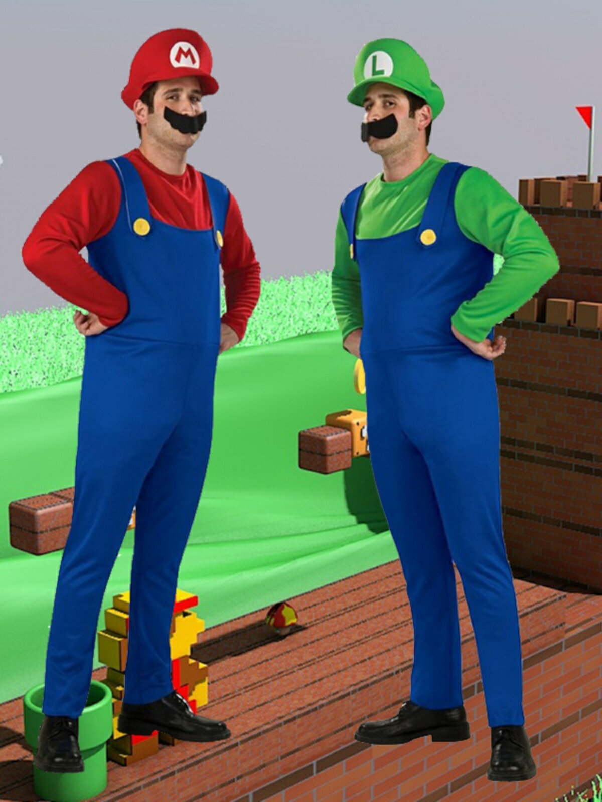 成人款 萬聖節服裝表演cosplay服飾成人兒童馬裡奧超級瑪麗幼兒演出親子【淘夢屋】