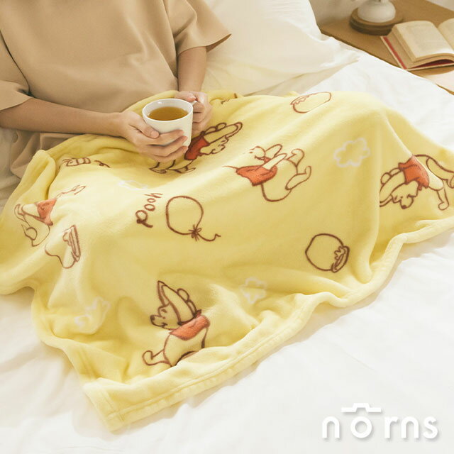 迪士尼小熊維尼毛毯 翻滾- Norns Original Design 正版授權 冷氣毯 保暖毯 四季毯 法蘭絨刷毛毯