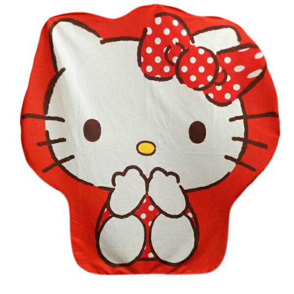 真愛日本 17110200009 毛毯-138*144cm-KT紅結白點 三麗鷗 Hello Kitty凱蒂貓