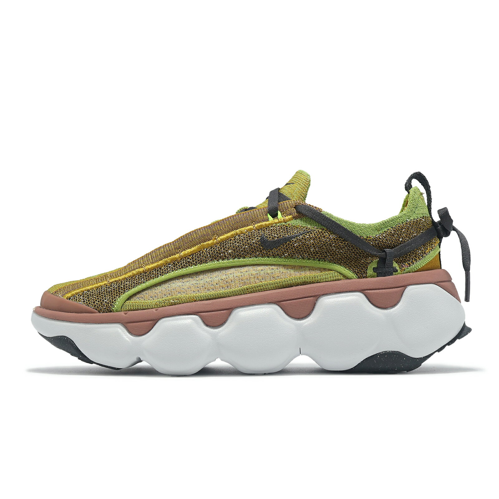Nike 休閒鞋 Flyknit Bloom 女鞋 綠 粉紅 厚底 增高 緩震 FD2149-300