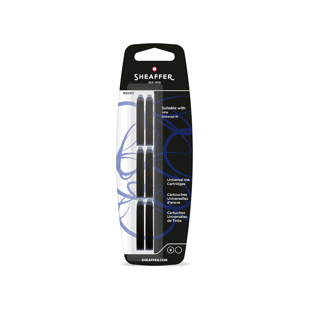 SHEAFFER FM卡式墨水 黑/藍 6入/組 SFE93090 SFE93091