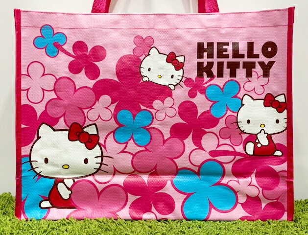 【震撼精品百貨】凱蒂貓 Hello Kitty 日本SANRIO三麗鷗 KITTY 購物袋/環保袋-花#83018 震撼日式精品百貨
