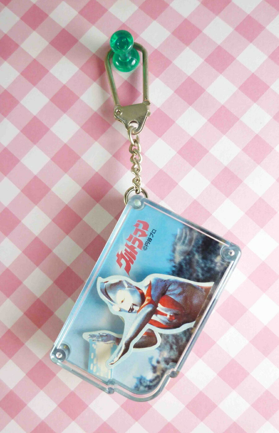 【震撼精品百貨】Ultraman 鹹蛋超人 鎖圈-藍方形 震撼日式精品百貨