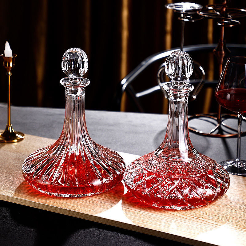 醒酒器 歐式酒杯水晶旋轉酒器家用高檔葡萄酒酒壺紅酒水晶玻璃套裝奢華