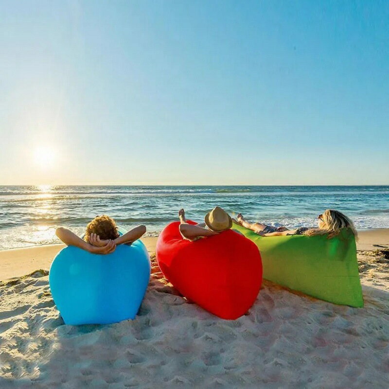 懶人沙發 戶外沙灘公園便攜懶人充氣沙發辦公室午休空氣床野營充氣睡袋