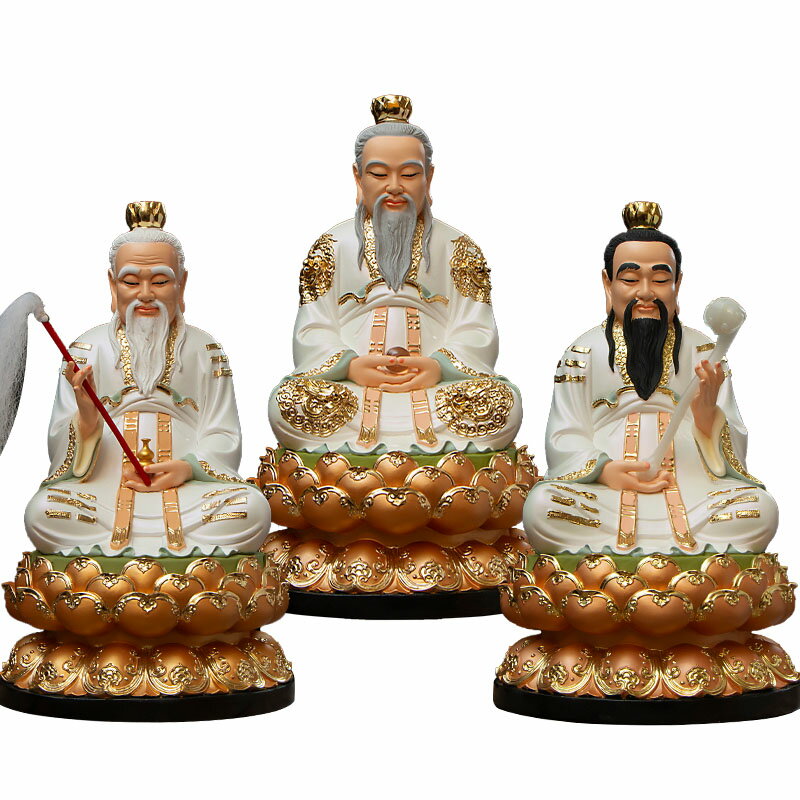 道教幻彩三清樹脂像佛像太上老君元始靈寶天尊居家工藝品桌面擺件| 協貿