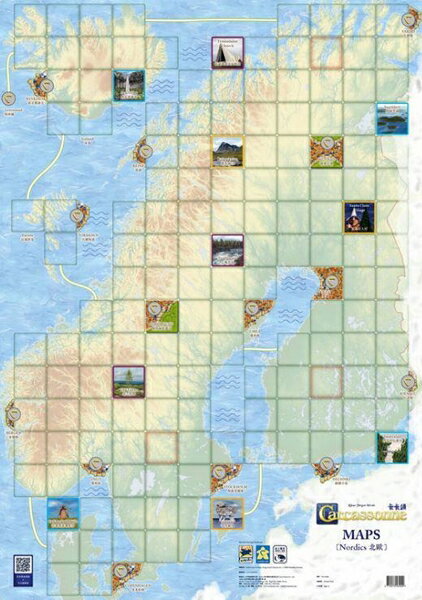 卡卡頌地圖擴充 北歐 繁體中文版 高雄龐奇桌遊 正版桌遊專賣 新天鵝堡