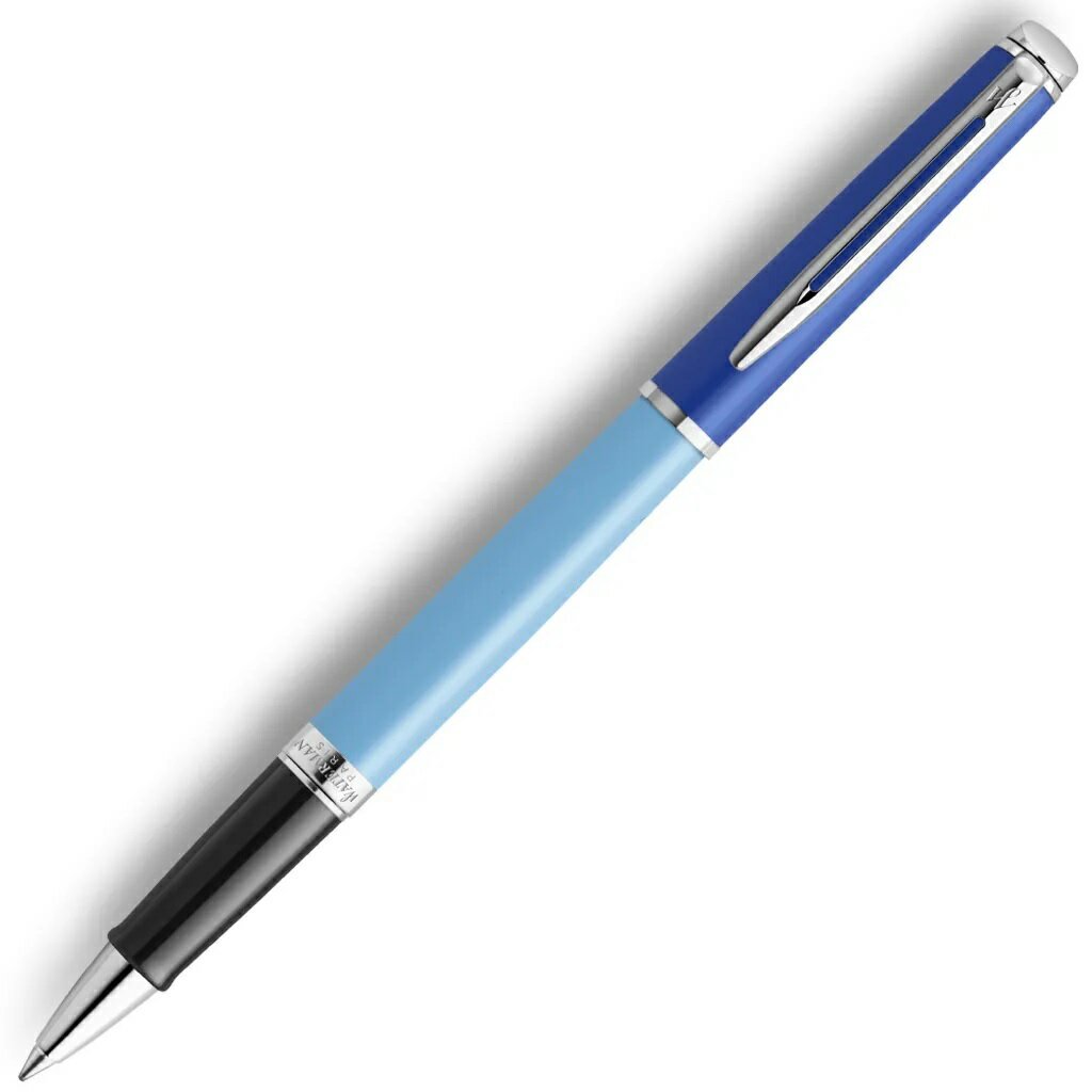 WATERMAN 威迪文 雋雅系列 真彩 藍色銀夾 鋼珠筆