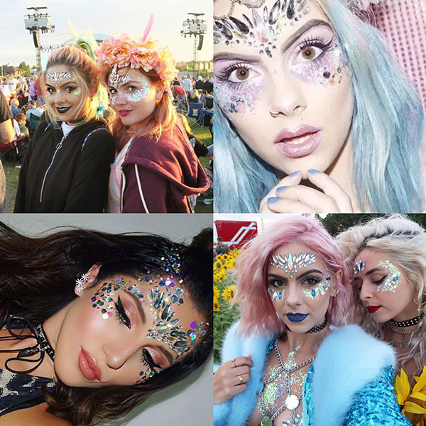 ANNAS 歐美 鑽石胸貼 水鑽胸貼 身體彩繪 臉部水鑽貼紙 性感 水鑽胸罩 海洋音樂祭 水鑽比基尼 嘉年華 潑水節 3