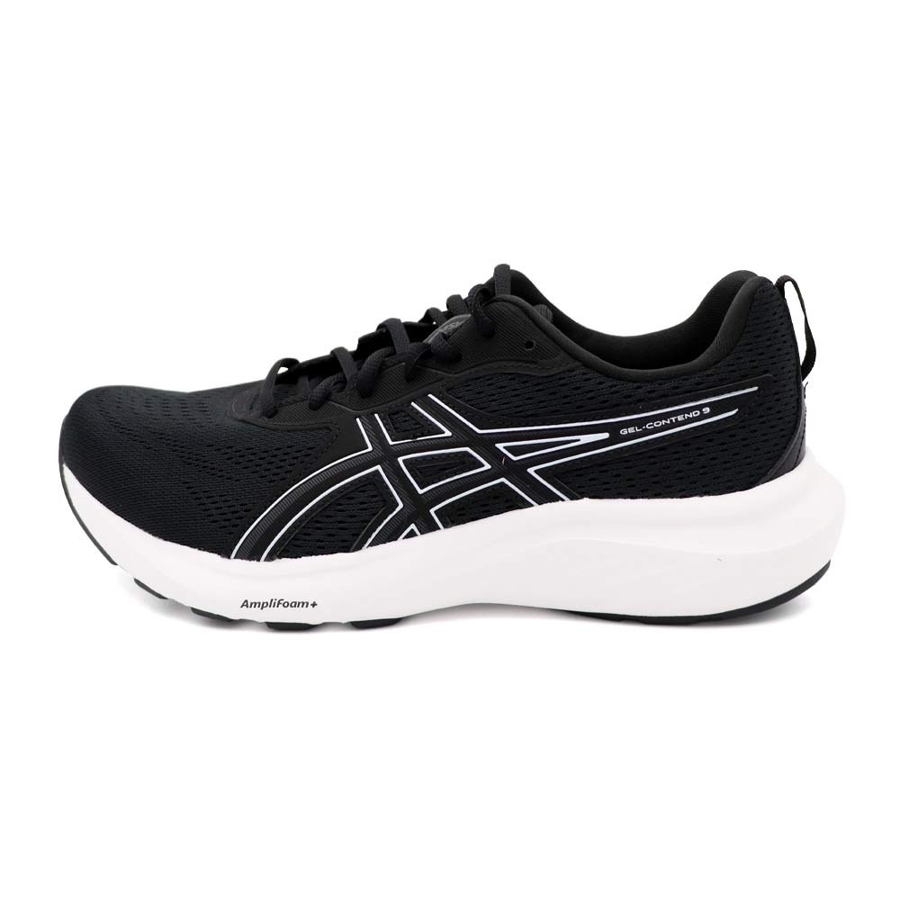 Asics Gel-contend 9 黑白 寬楦 網布 休閒 運動鞋 女款 J2875 (1012B678-002)