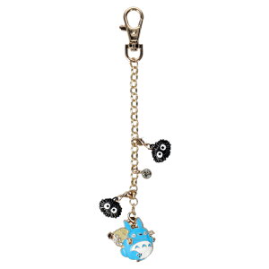 真愛日本 宮崎駿 吉卜力 龍貓 藍龍貓橡果 立體鐵片掛飾 鎖圈 吊飾 鑰匙圈 掛飾 禮物