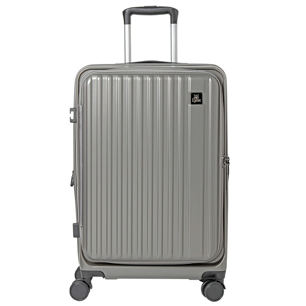 【Lynx 美國山貓】20吋第一代前開式登機箱、TSA海關鎖、鋁合金拉桿、360度飛機輪、可加大 0