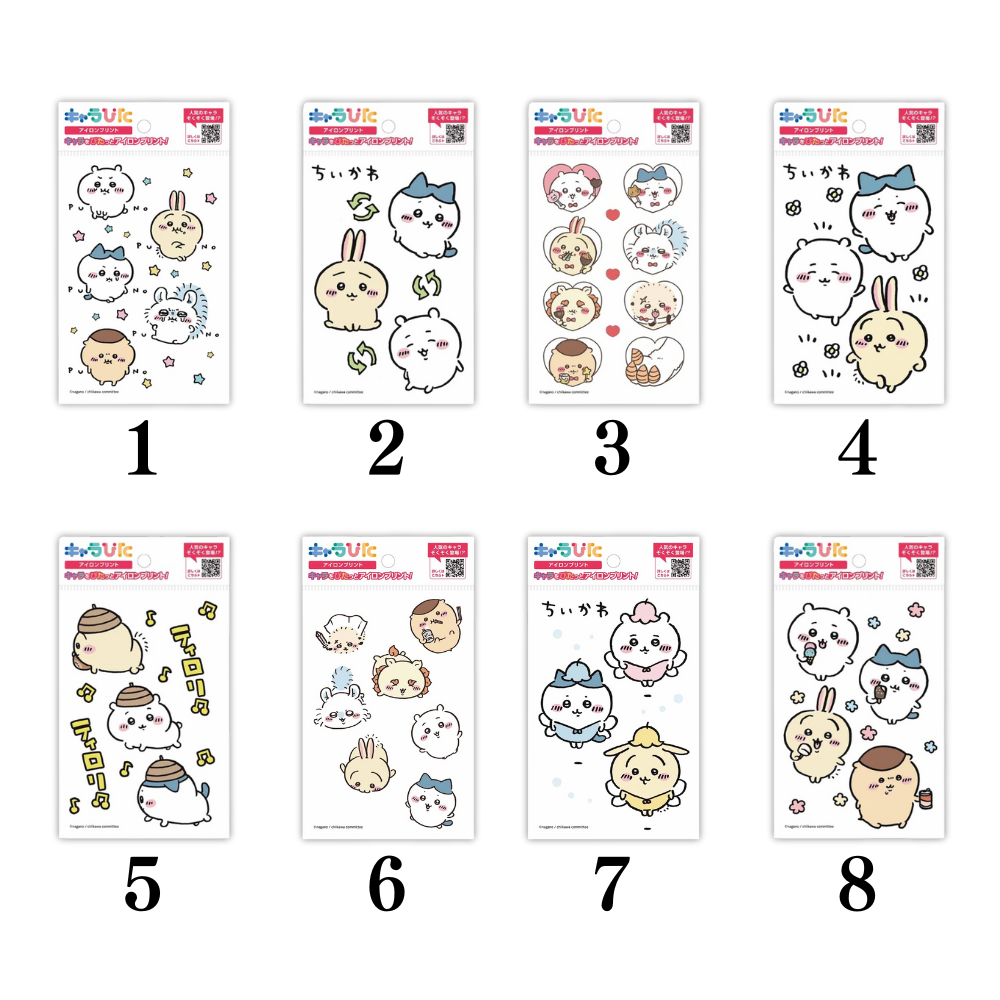 日本 吉伊卡哇 熨斗貼 100x148mm 熨燙貼 明信片 DIY T恤 帆布袋 送禮 唐吉訶德 小八 小桃 轉印貼【小福部屋】 8