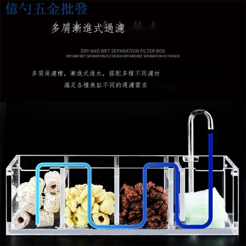 = 魚缸過濾盒三合一過濾器小烏龜缸水過濾內建頂部過濾上置淨水器1