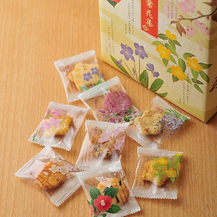 【附日本提袋】日本萬葉花集米果禮盒🍘仙貝 《日本米果 日本伴手禮 年節送禮 米果 米菓 米餅 仙貝 日本萬葉花集米果》