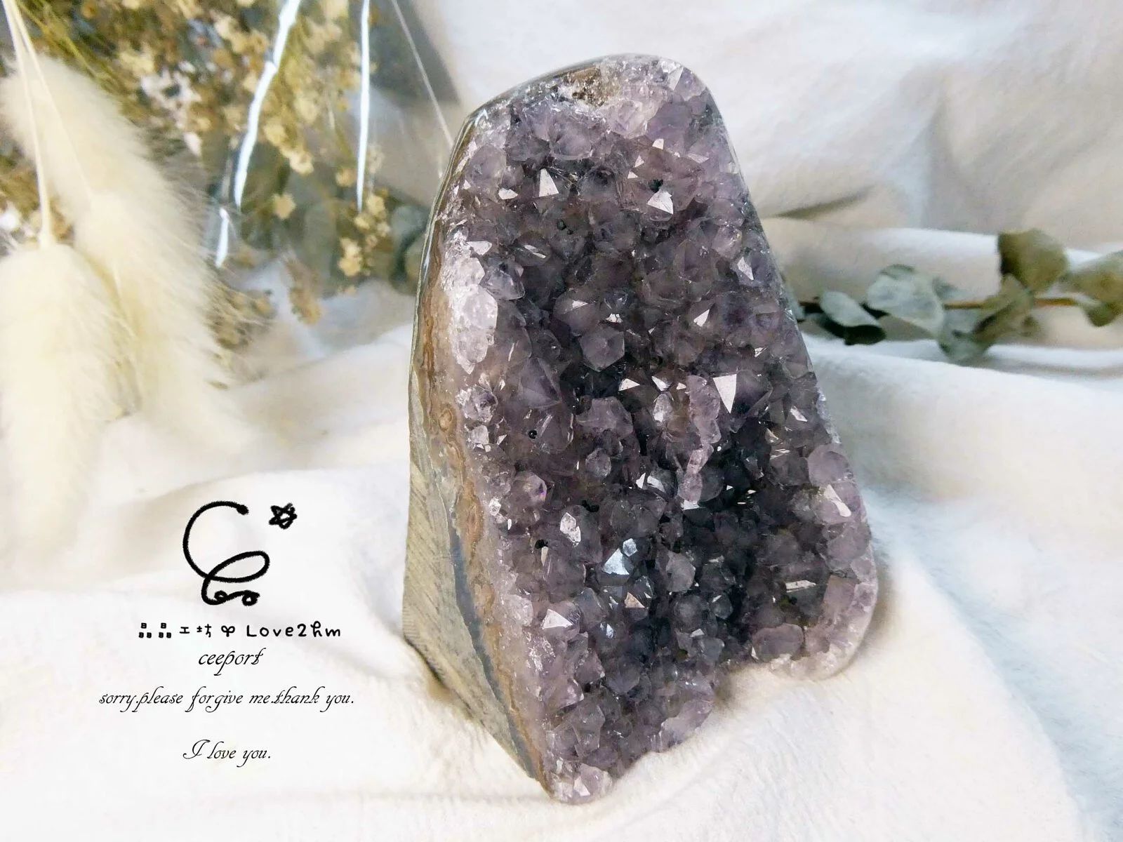 紫晶簇 紫水晶 水晶飾品 晶晶工坊-love2hm 2754