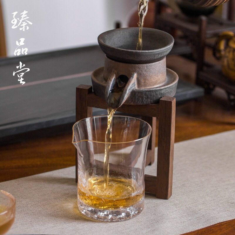 粗陶茶濾 陶瓷茶隔茶葉過濾器 仿古功夫茶具配件創意茶道復古茶漏1入