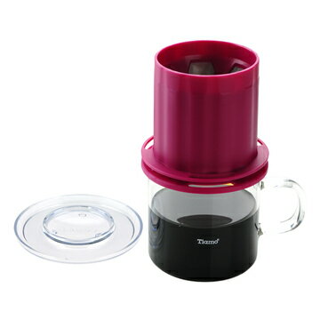 金時代書香咖啡 Tiamo UFO-180 圓錐濾器獨享杯 - 桃紅色 320cc 免用濾紙 1-2杯份 HG2324