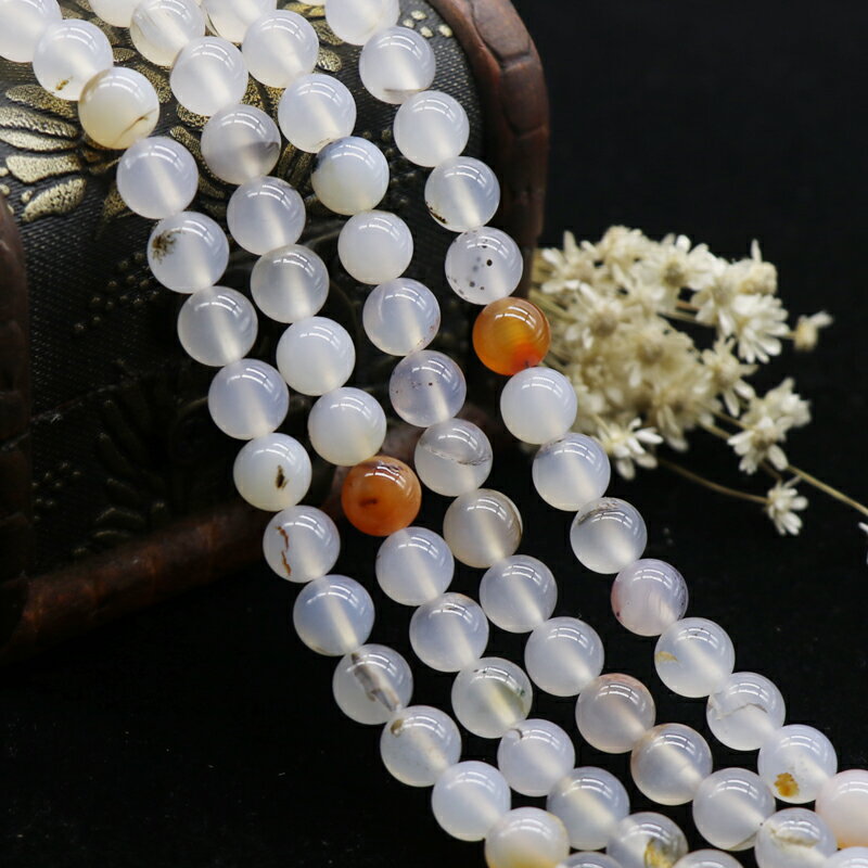 Sea agate海洋瑪瑙 8mm圓珠散珠子 diy手鏈項鏈耳環飾品配件材料