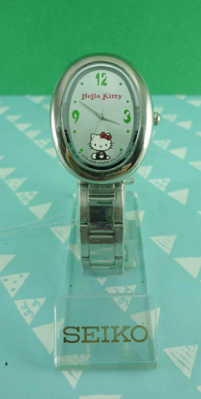【震撼精品百貨】Hello Kitty 凱蒂貓 手錶-橢圓白 震撼日式精品百貨