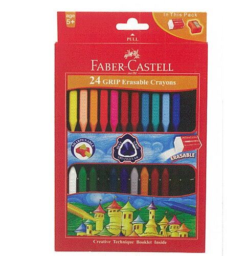 Faber-Castell 24色握的住可擦拭蠟筆*122924