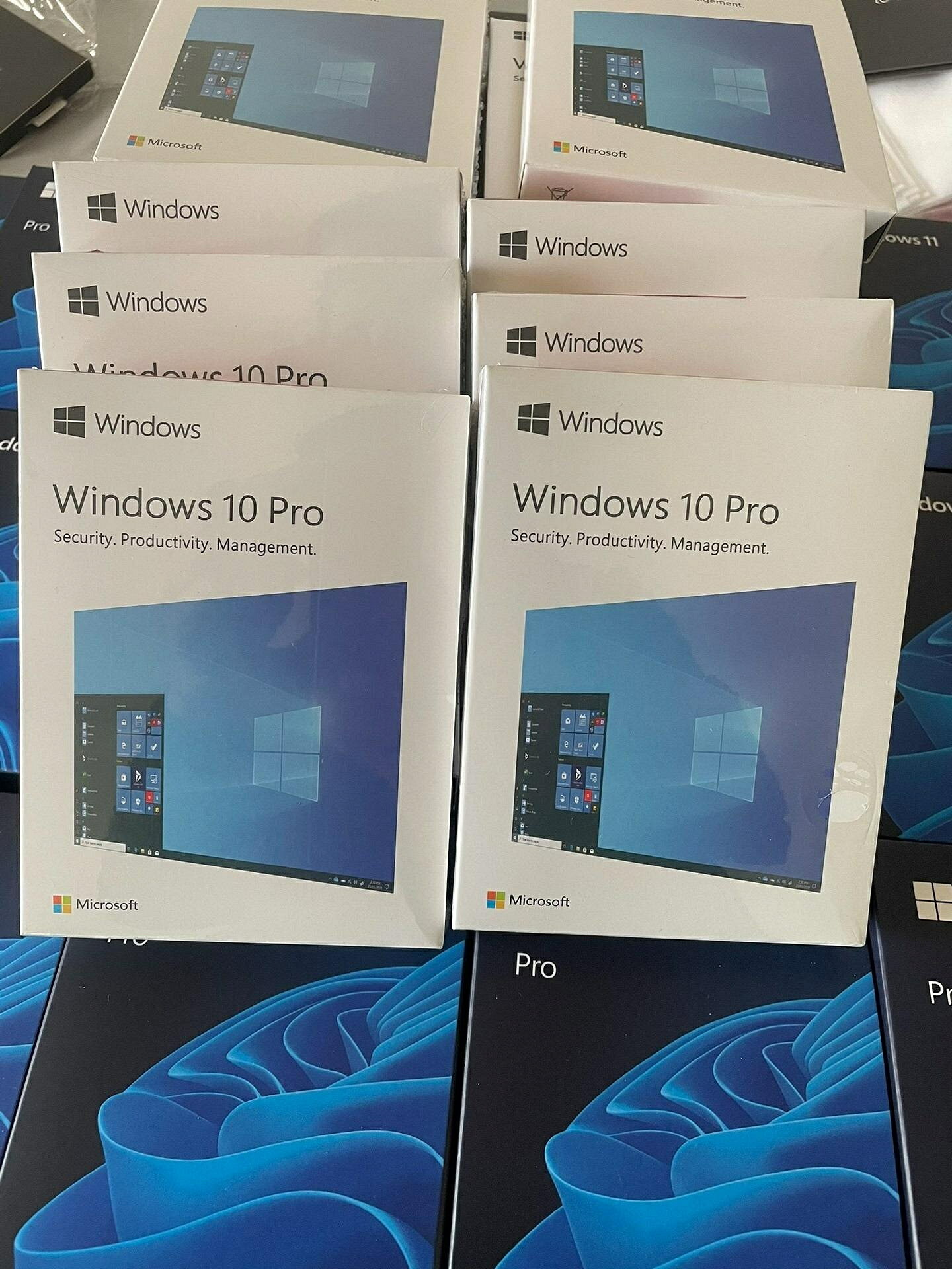 Win10專業版彩盒系統安裝U盤 正版授權一機一號 在線啟用不限次重灌 家庭版升級專業版 微軟官方原【微軟批發零售】