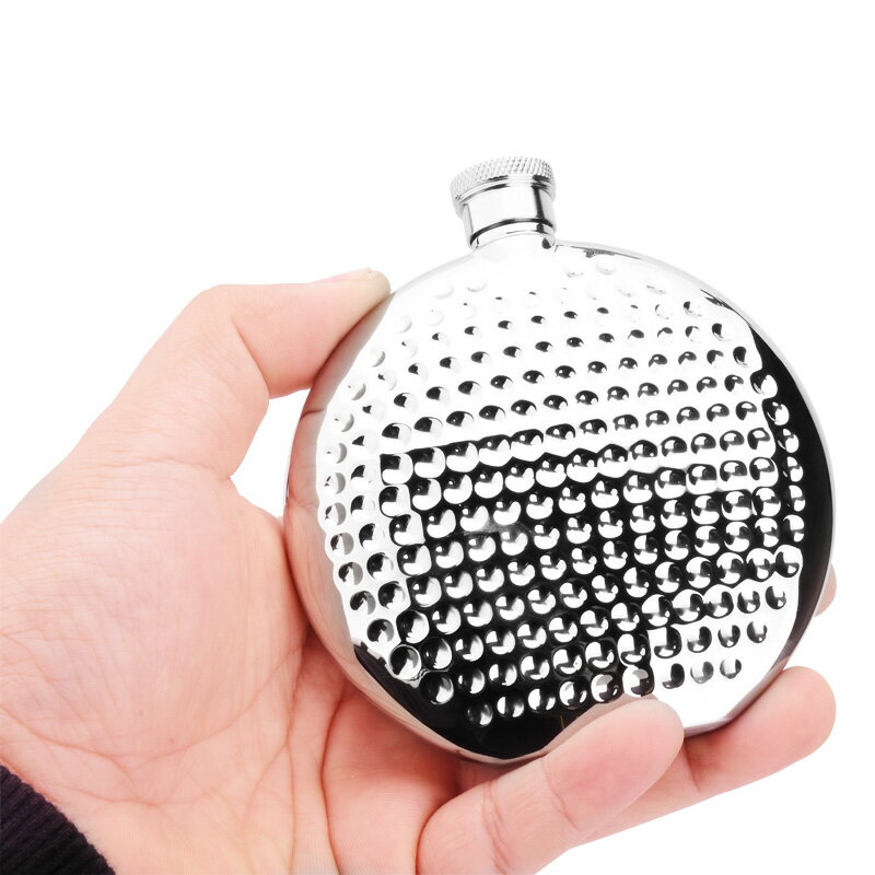 304不銹鋼酒壺戶外隨身便攜水壺圓形金屬酒瓶酒具創意禮品 3