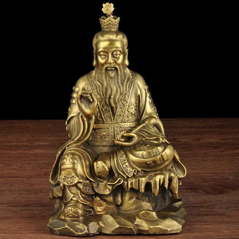 純銅太上老君神像三清道祖神像元始天尊仙家供奉道教祖師銅像擺件| 協貿
