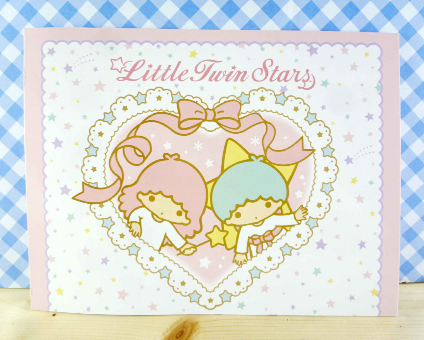 【震撼精品百貨】Little Twin Stars KiKi&LaLa 雙子星小天使 雙面卡片-心跟圓 震撼日式精品百貨
