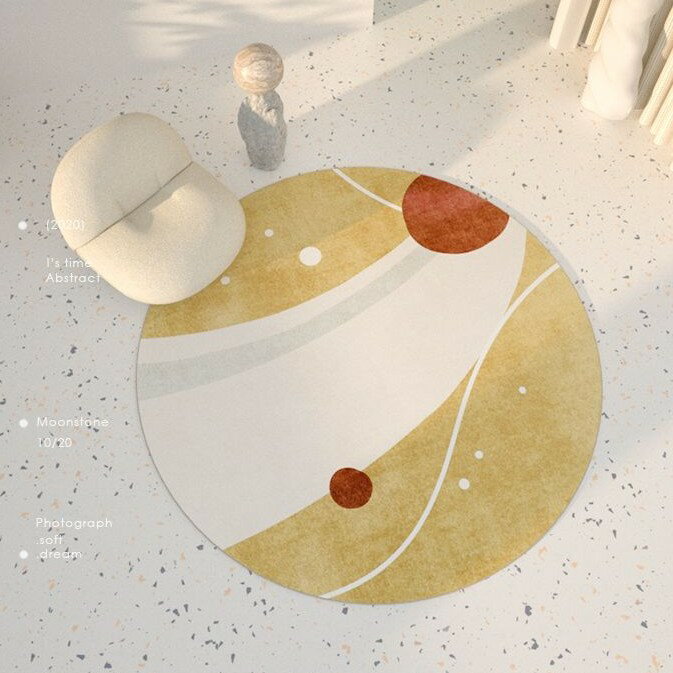 地毯 地墊 獨家星辰系列 圓形地毯 北歐地墊 防滑吸水地墊 加厚密實地毯 客廳臥室水晶絨地毯