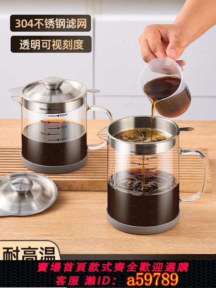 【臺灣公司 可打統編】中藥過濾量杯藥渣濾網神器超細濾藥器玻璃分裝瓶廚房漏勺湯藥網篩